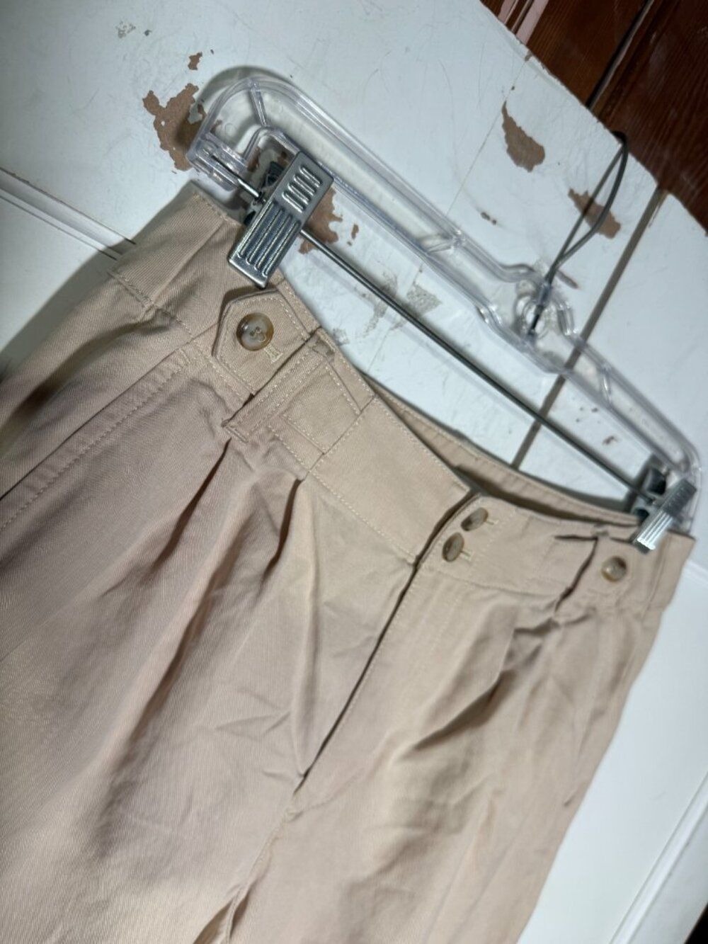 Madewell The Harlow Wide-Leg Pant Linen Blend in Khaki Size 2P Breathable - Picture 9 of 11
